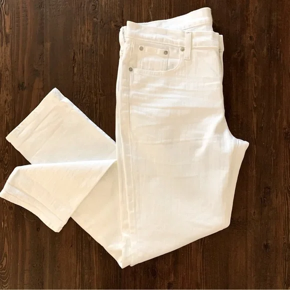 J. Crew Slim Broken In Boyfriend Jeans White Size 31T - Picture 7 of 10
